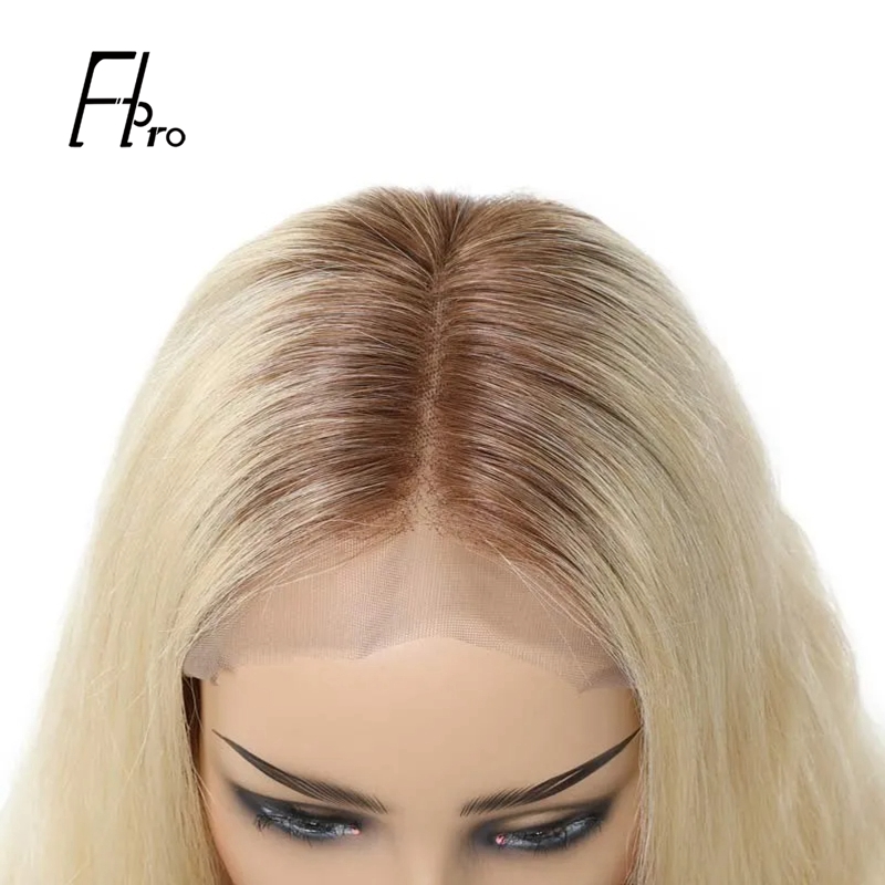 360 Lace Wig T4-613 Ombre Blonde Body Wave Pre Plucked Natural Hairline 180% Density